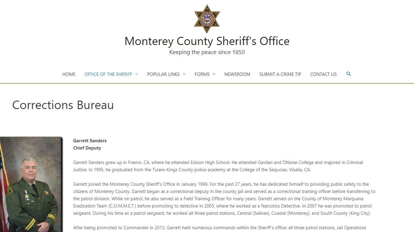 Corrections Bureau – Monterey County Sheriff's Office